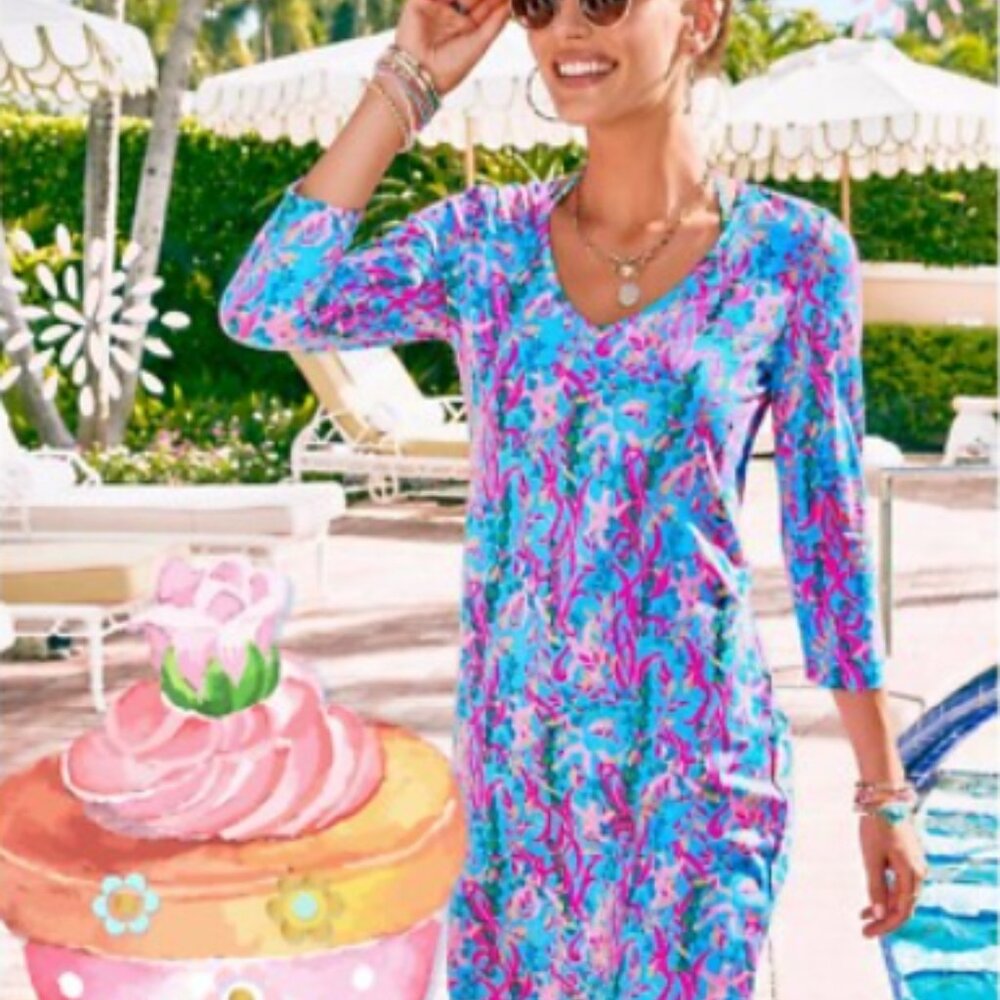 Lilly Pulitzer Tessa Dress in Multi Seaweed Samba XL